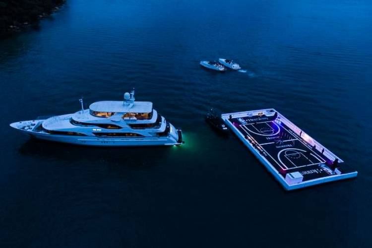 Hennessy and NBA Unveiled Australia's First Floating Basketball Court