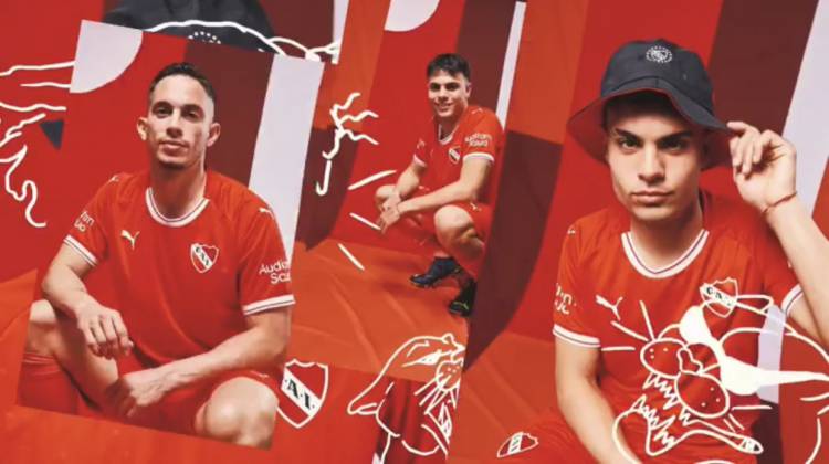 Puma presentó la nueva camiseta titular de Independiente