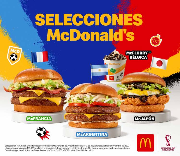 McDonald's lanza su edición limitada de hamburguesas mundialistas