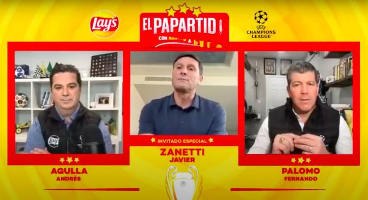 Pupi Zanetti joined the "Papartido" prior to the UEFA Champions League final