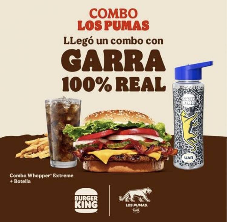 Burger King lanza el combo Los Pumas