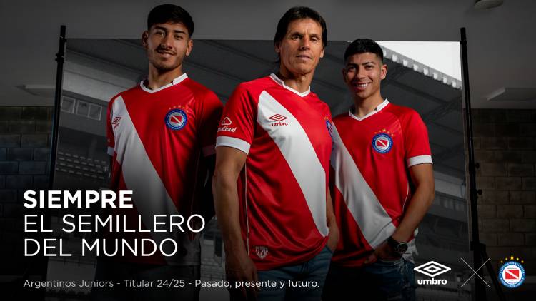 Umbro presenta las nuevas camisetas de Argentinos Juniors