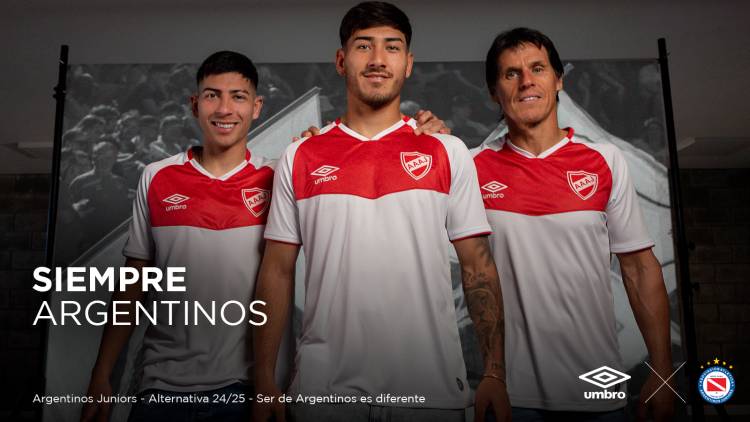 Umbro presenta las nuevas camisetas de Argentinos Juniors