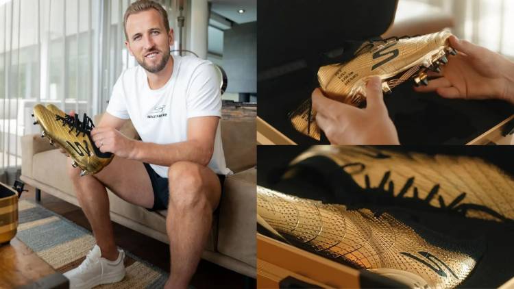 Skechers homenajea a Harry Kane con una edición especial de botines dorados