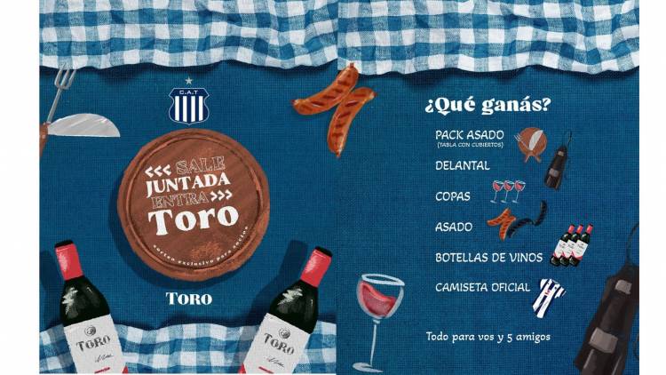 Vino Toro activa su patrocinio con Talleres