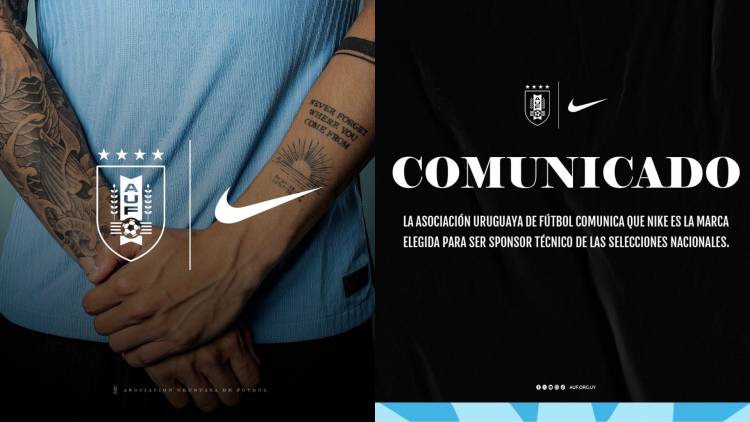 Nike vestirá a la selección uruguaya