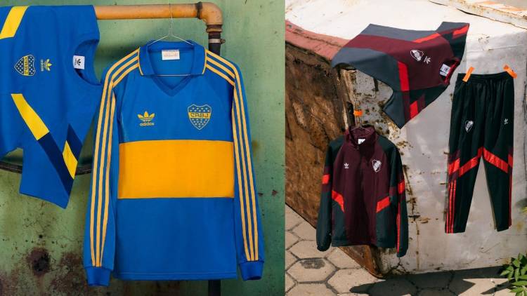 Adidas presentó colecciones retro para Boca Juniors y River Plate