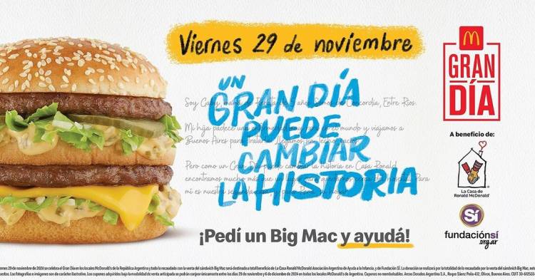 McDonald’s realiza una nueva edición de su campaña solidaria “Gran Día”