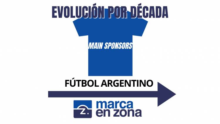 La evolución por década de los main sponsors del fútbol argentino