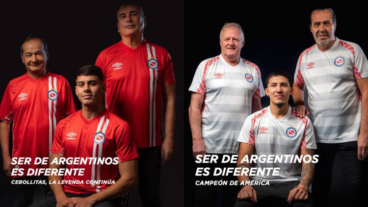 Umbro presentó las nuevas camisetas de Argentinos Juniors