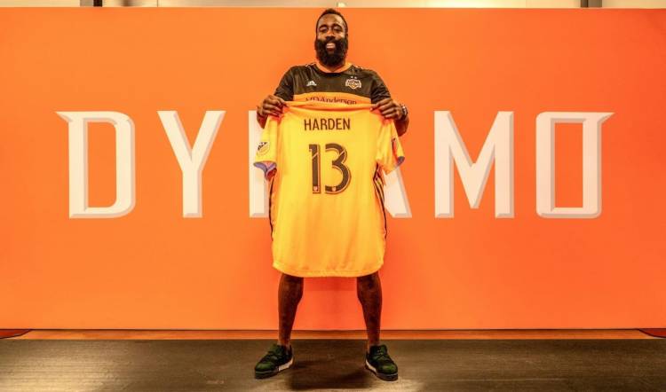 James Harden gifted his exclusive new Adidas sneakers to the Houston Dynamo squad