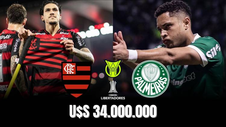Flamengo y Palmeiras se disputan más de 30 millones de dólares en premios económicos