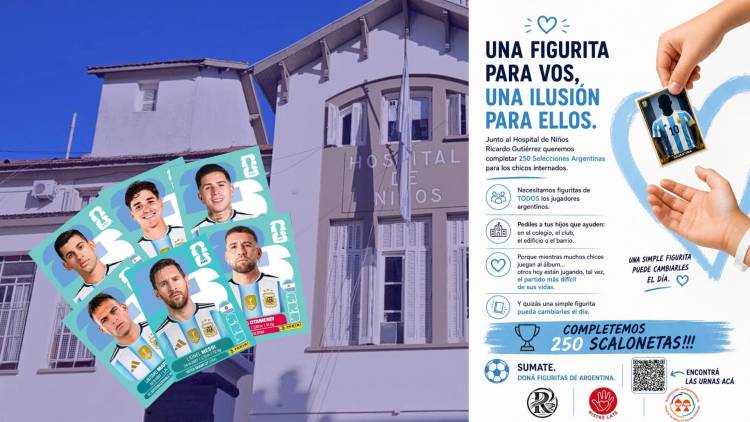 Las figuritas de la selección se convierten en campaña solidaria