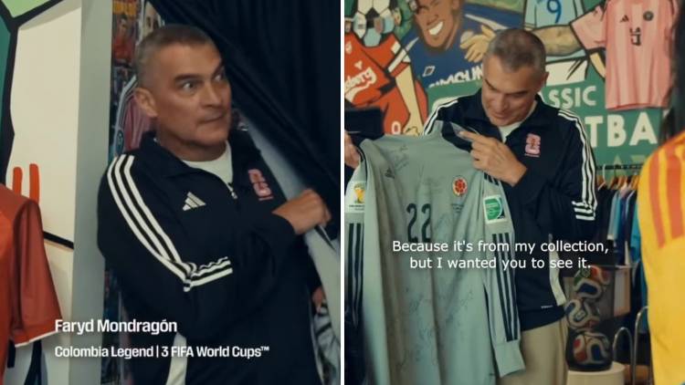 Faryd Mondragón sorprendió a una coleccionista de camisetas en Miami